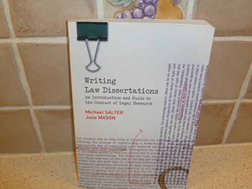 Writing Law Dissertations: An Introduction and Guide to the Conduct of Legal Research
